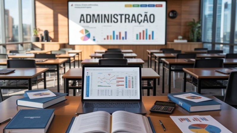 sala de aula do curso de administração
